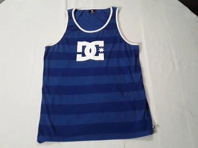 Vintage DC Shoes Mens Shirt Blue LARGE Sleeveless Skateboarding Skater Tank Top - Image 1 of 4