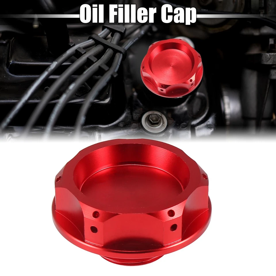 Red Car Gas Engine Oil Filler Cap Plug Cover for Subaru Impreza Outback Legacy - Image 1 of 4