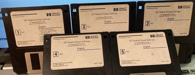 Hewlett Packard HP Deskjet Printer Software 820C Series 3.5” Floppy Disks 1-5 - Image 1 of 2