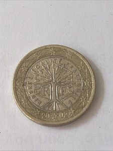 1 Euro Coin France 2002 Tree Of Life Liberte Egalite Fraternite - Picture 1 of 7
