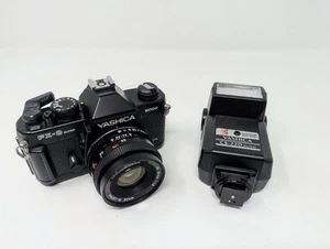 Yashica FX-3 Super 2000 35mm SLR w/ Yashica 50mm Lens And CS-220 Flash - Picture 1 of 4
