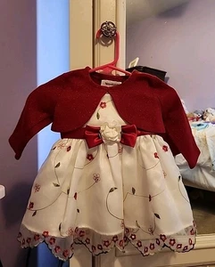 VESTIDO/CHAQUETA ROJA NIÑA BLANCO Y ROJO de Youngland. Vestido Talla. 3/6 M, Jack. 6/9 M - Imagen 1 de 14