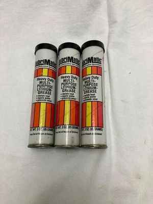 Lote de 3 cartuchos de grasa de litio multiusos de alta resistencia LubriMatic de 3 oz NOS Foto 1 de 4