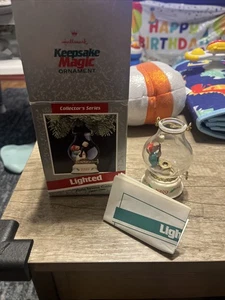 Hallmark Chris Mouse Cookout Marshmallow Lighted Christmas Tree Ornament 1989 - Picture 1 of 8