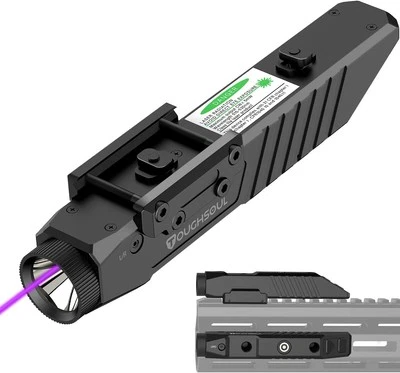TOUGHSOUL Mlok Picatinny 2 in 1 Tactical Flashlight with Purple Laser