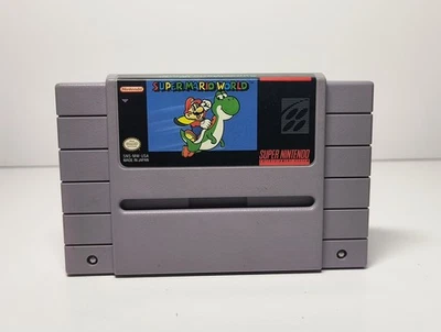 Super Mario World (Super Nintendo, SNES) Authentic Game Cartridge Tested VGC - Image 1 of 4
