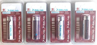 4 Batterie Ricaricabili X-BAL 4,2 V 8800 mAh Polo Sporgente - Image 1 of 4