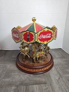 Coca Cola 1997 Franklin Mint Musical Carousel 11”  - Picture 1 of 11