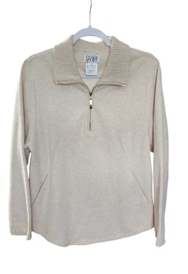 Suéter De Colección Escada Sport 1/4 Cremallera Concientización sobre el Cáncer de Mama Talla S Foto 1 de 4