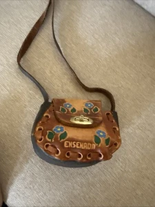 Leather Purse Mexico Vintage Hand Tooled Floral Hippie Boho Shoulder Bag - Picture 1 of 9