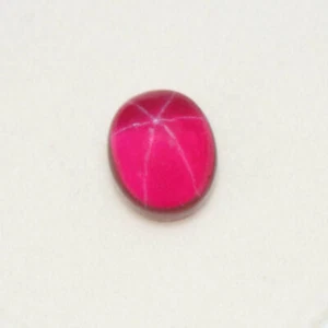 6 Rays Red Star Ruby Sapphire 2.00 CT Oval Cabochon Loose Ring Size Gemstone - Picture 1 of 7
