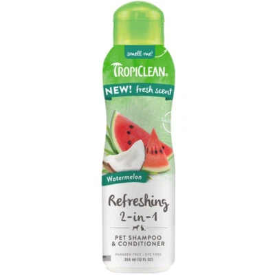 TropiClean Watermelon Refreshing 2in1 Pet Shampoo and Conditioner 355ml - Image 1 of 4