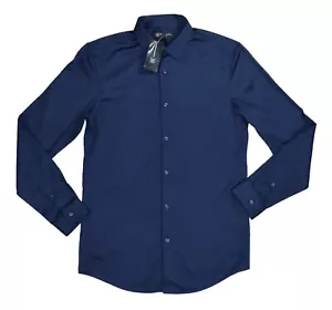 INC International Concepts Long Sleeve Men's Button Down Shirt S NWT Navy - Picture 1 of 2