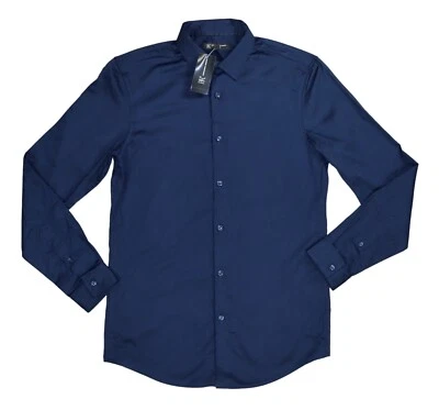 INC International Concepts Long Sleeve Men's Button Down Shirt S NWT Navy - Image 1 of 2