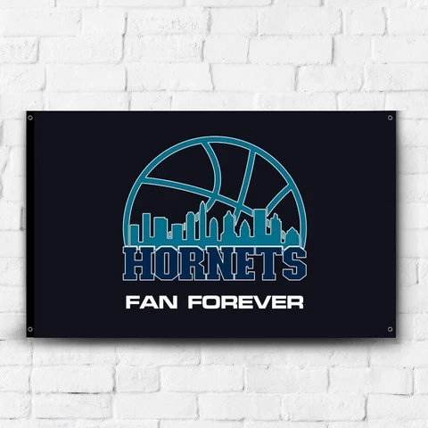 Charlotte Hornets 3x5 ft Flag NBA Basketball Champions Gift Banner Wall Decor Cover