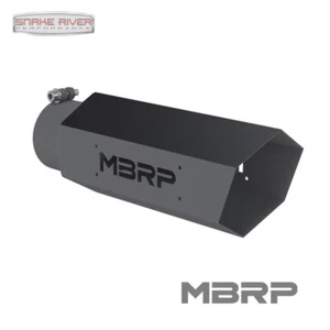 MBRP BLACK HEX DIESEL EXHAUST TIP 4" INLET 5" OUTLET 16" LENGTH BLACK LOGO - Picture 1 of 4