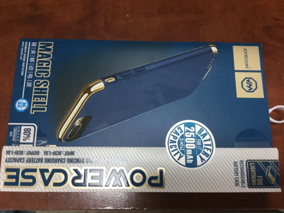 Joyroom iPhone 7 plus Magic Shell 3500mAh Battery Power Case Blue Rechargeable  - Image 1 of 4