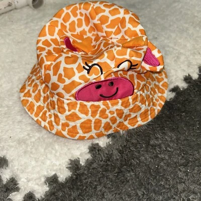 Naranja Blanco Rosa Infantil Sombrero Sol Jirafa 6 a 18 Meses Foto 1 de 3