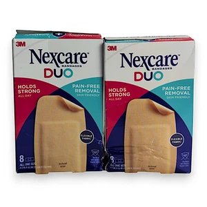 Nexcare Bandages DUO Knee / Elbow One Size 2"x4" 8ct / box ( 2 boxes ) - Picture 1 of 6