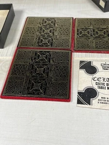 Rollo Ancient Celtic Design Table Mats Set of 3 Four Men Of Kells Coasters - Picture 1 of 11