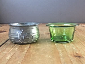 ANTIQUE 1904 ART NOUVEAU LIBERTY TUDRIC PEWTER 0348 ARCHIBALD KNOX OPEN SALT POT - Picture 1 of 20