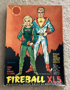 1960S- FIREBALL XL5 PAPER DOLLS BOX - ORIGINAL & SMASH-UP PUNCH-OUT Space! RARE