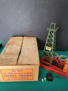 VTG Original 1950s Lionel No 455 Operating Oil Derrick Pumper With Original Box - Picture 1 of 22