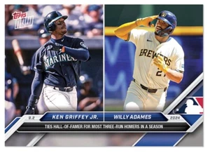 2024 Topps Now MLB #637 Willy Adames/Ken Griffey Jr Brewers Mariners - Bild 1 von 2