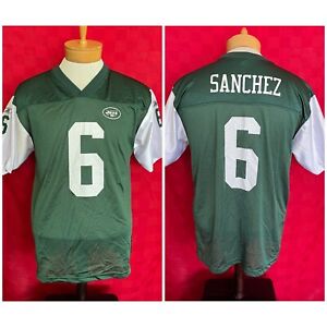 Green Mark Sanchez New York Jets #6 Mesh NFL Reebok Football Jersey YXL