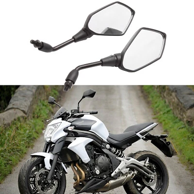 2pcs Motorcycle Rearview Side Mirror 7/8" Clamp For Kawasaki For Honda Universal - Image 1 of 4