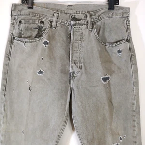 Levis 501 CT Jeans Herren Gr. 31x32 schwarz straight 80s distressed schwarz grau JA019 - Bild 1 von 13