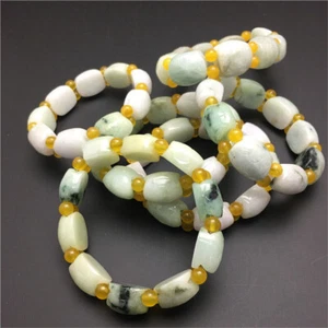 A Grade 100% Natural Green Jade Jadeite Lucky Turtle Beads Bracelet 1pcs - Picture 1 of 8