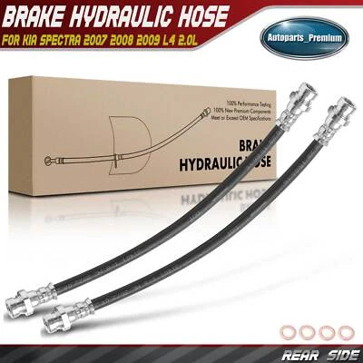2x Manguera hidráulica de freno trasero izquierdo y derecho para Kia Spectra 2007 2008 2009 L4 2,0 L Foto 1 de 4