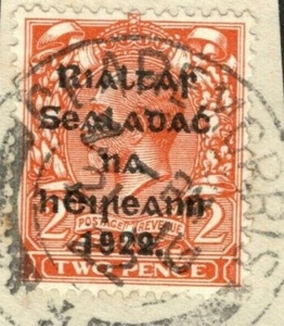 IRELAND 1922 Free State Overprint EIRE *CLAREMORRIS* Mayo Postmark CDS YELLOW442 - Picture 1 of 3