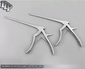 Set Of 2 Kerrison Rongeur 7" Shaft 2mm + 5mm 45° Up Bite Orthopedic Instruments - Picture 1 of 2