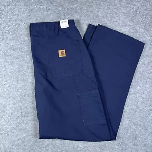 Carhartt 383-51 Salopette Fit Pantaloni Uomo 34x32 Pantaloni da Lavoro Falegname - Foto 1 di 18