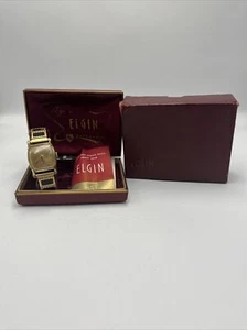 SUPER RARE 1950s ELGIN Durapower Watch  10K GF - Original Box/Paperwork - Picture 1 of 10