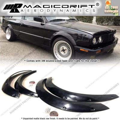 For 84-92 BMW E30 2DR Coupe MDP Style Fender Flares Wheel Cover Arches Protector Foto 1 de 4