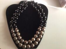 Neiman Marcus double strand bead necklace