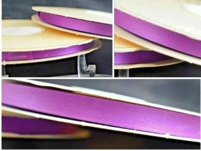 Vintage WFR Fabric Ribbon Satin Purple 100 Yard Roll 3/8 Wide Pattern 6550 - Image 1 of 4