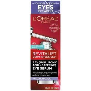 L'Oreal Revitalift Derm Intensives 2,5 % Hyaluron aufhellendes Augenserum 0,67 Unzen - Bild 1 von 1