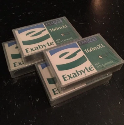*Cartuchos de cinta de datos a granel (4) Exabyte 307265 8 mm D8 160 m XL escaneo helicoidal 7/14 GB Foto 1 de 4