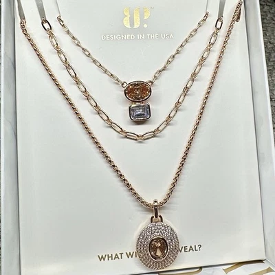 Bomb Party Summer Luxe Layers Layered to Perfection NK81249 Rose Gold Plated - Image 1 of 2