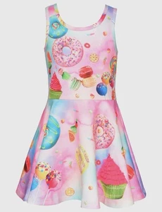 Hannah Banana By Sara Sara Girls’ Donut & Cupcake Fit Flare Dress Size 7 - Picture 1 of 1