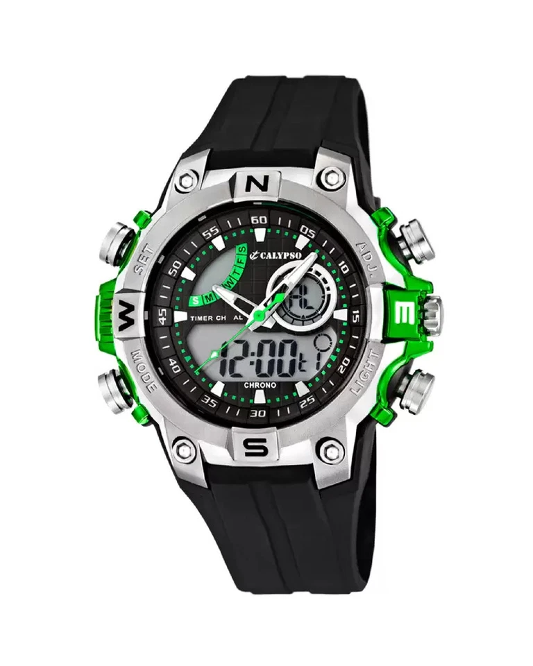 Orologio Uomo Calypso Silicone X-Trem K5586/3 Nero Multifunzione - Immagine 1 di 1