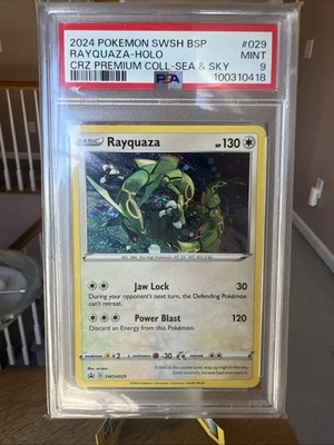 Rayquaza SWSH029 PSA 9 Sword & Shield Promo Card Holo - Image 1 of 2