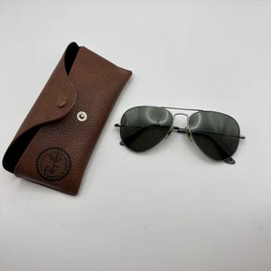 Ray-Ban 58mm Aviator Classic Black Sonnenbrille Schwarz Glas Polarisiert 55-14 Etui - Bild 1 von 9