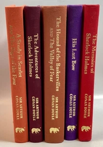 Doyle SHERLOCK HOLMES 5 Volumes Study in Scarlet Hounds of the Baskerville - Picture 1 of 4