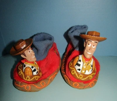 Vintage CHILD  KIDS Disney Toy Story  Hard Face Woody Shoes Slippers XL 1-2 - Image 1 of 4
