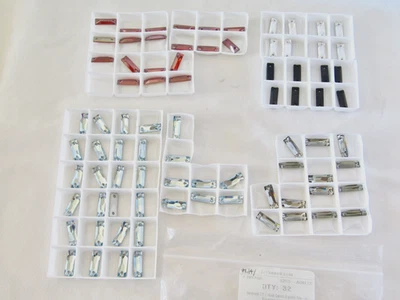 Cuentas cosidas Swarovski Cosmic Baguette - 80+ humo, aguamarina, rojo y negro Foto 1 de 4